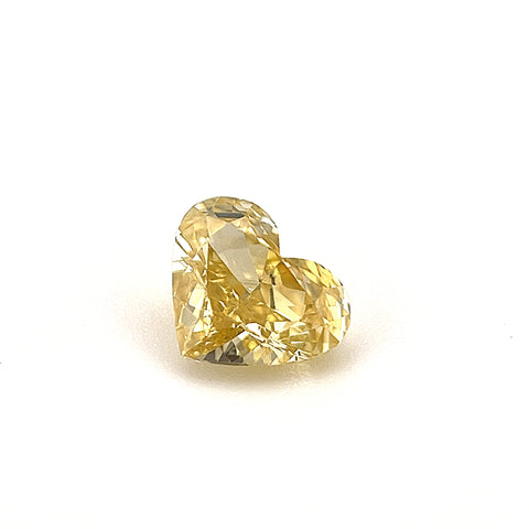 Natural Fancy Intense Yellow 0.52ct Heart