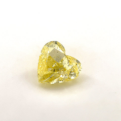 Natural Fancy Intense Yellow 0.63ct Heart