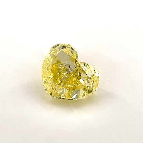 Natural Fancy Intense Yellow 0.71ct Heart