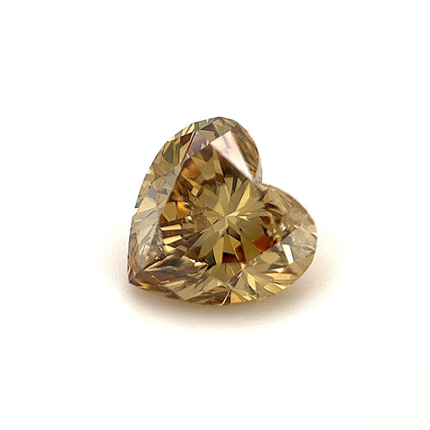 Natural Fancy Deep Brown Yellow 1.25ct Heart