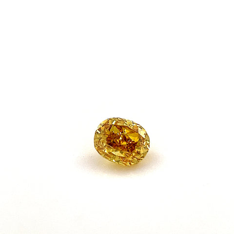 Natural Fancy Deep Orangy Yellow 0.18ct Oval