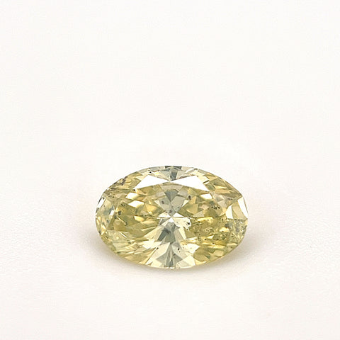 Natural Fancy Intense Greenish Yellow 0.53ct Oval