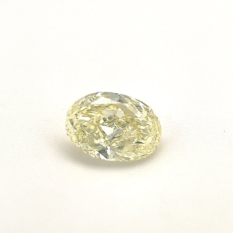 Natural Fancy Light Yellow 0.61ct Oval