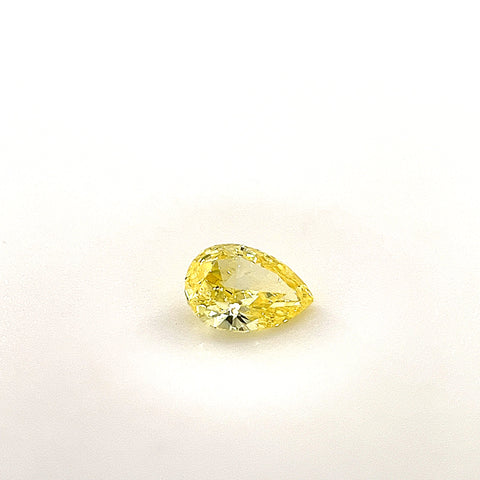 Natural Fancy Vivid Yellow 0.16ct Pear