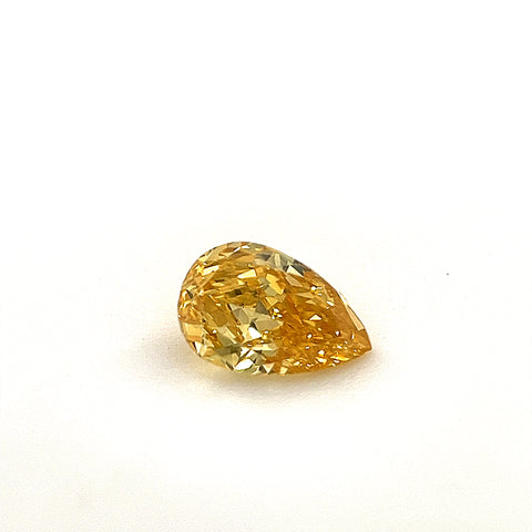 Natural Fancy Intense Orange-Yellow 0.20ct Pear