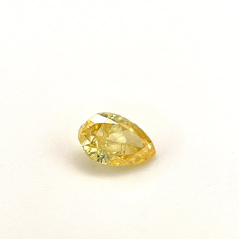 Natural Fancy Vivid Yellow 0.27ct Pear