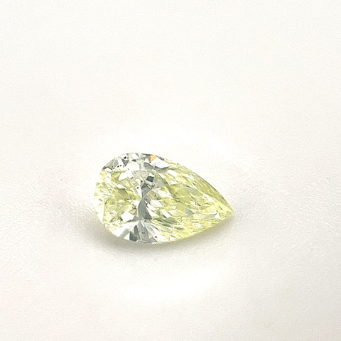 Natural Fancy Light Green Yellow 0.31ct Pear