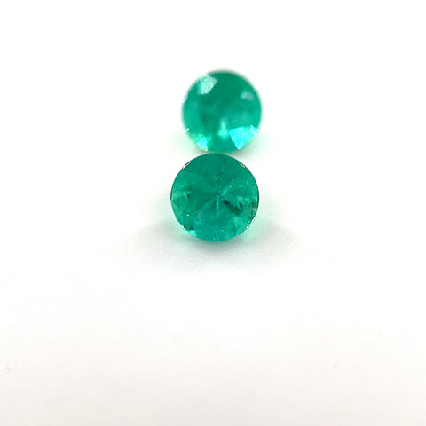 Emerald 0.79cts Round Pair