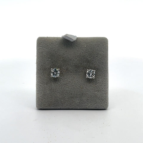 18KT WG 0.56cts Round Diamond Studs