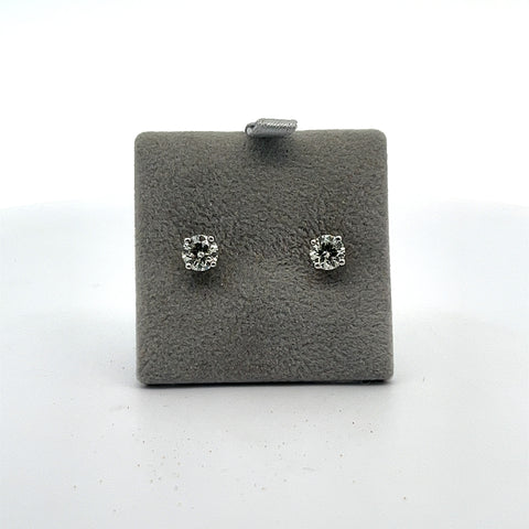 18KT WG 0.87cts Round Diamond Studs