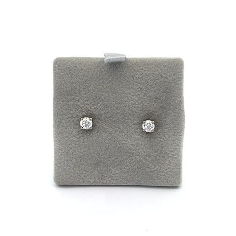 18KT WG 0.28cts Round Diamond Studs