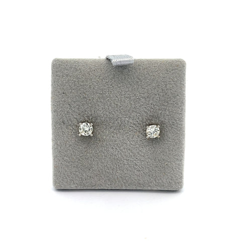 18KT WG 0.31cts Round Diamond Studs