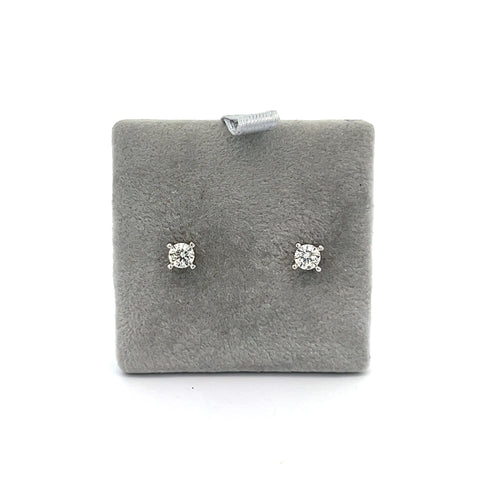 18KT WG 0.35cts Round Diamond Studs