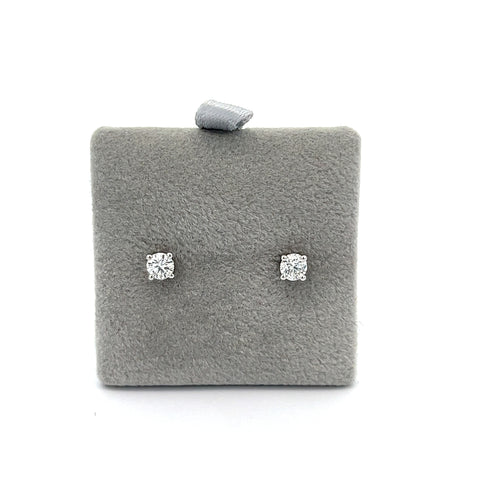 18KT WG 0.36cts Round Diamond Studs