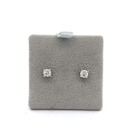 18KT WG 0.37cts Round Diamond Studs