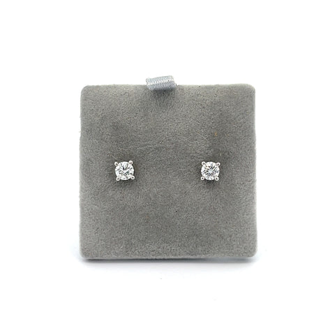 18KT WG 0.39cts Round Diamond Studs