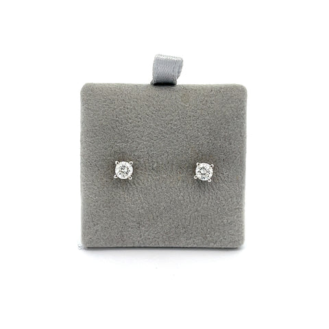 18KT WG 0.41cts Round Diamond Studs