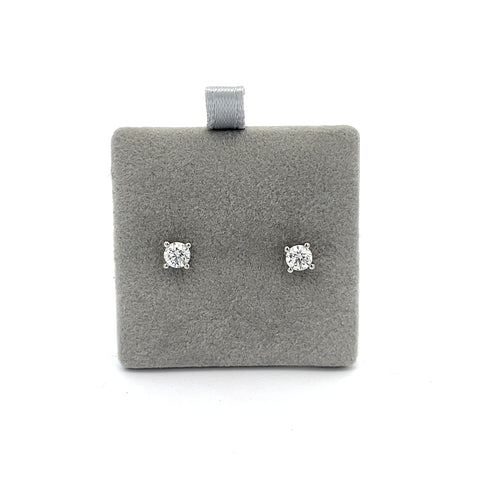 18KT WG 0.42cts Round Diamond Studs