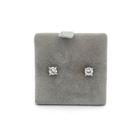 18KT WG 0.43cts Round Diamond Studs