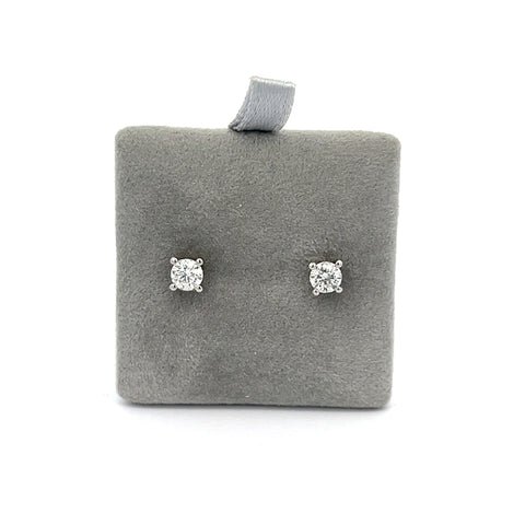 18KT WG 0.49cts Round Diamond Studs