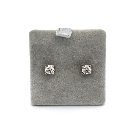 18KT WG 0.61cts Round Diamond Studs