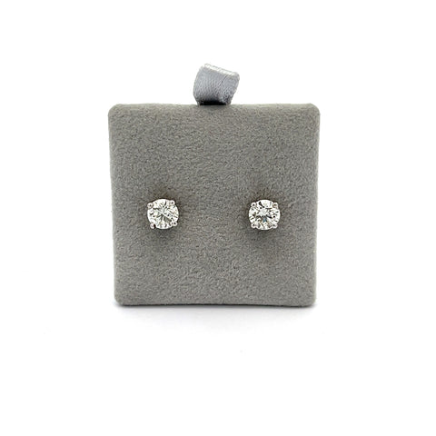 18KT WG 1.23cts Round Diamond Studs