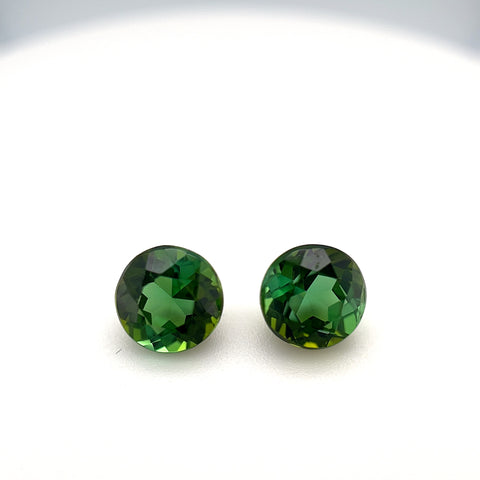 Green Tourmaline 1.94cts Round Pair