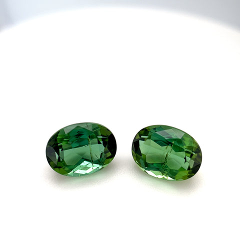 Green Tourmaline 3.16cts Oval Pair