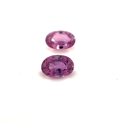 Purple Sapphire 1.21cts Pair Ovals