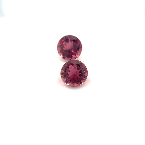 Pink Tourmaline 1.73cts Round Pair