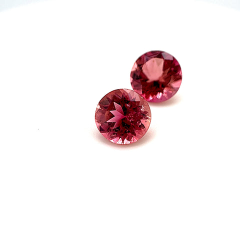 Pink Tourmaline 1.70cts Round Pair