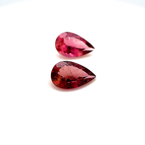 Pink Tourmaline 1.45cts Pear Pair