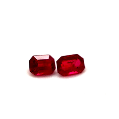 Ruby 0.54cts Octagonal Pair