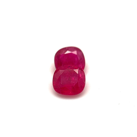 Ruby 0.84cts Cushion Pair