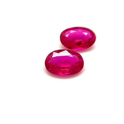 Ruby 0.88cts Oval Pair