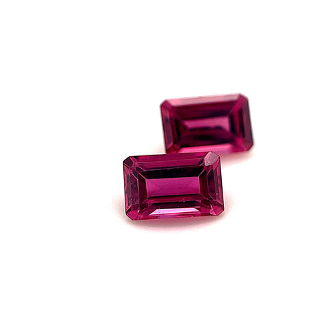 Rubellite Tourmaline 1.31cts Octagonal Pair