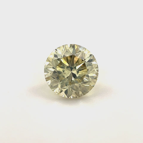 Natural Fancy Brownish Greenish Yellow 0.73ct Round