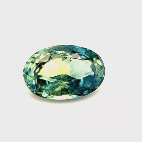 Bi-Colour Teal Sapphire 0.98ct Oval