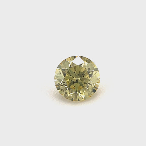 Natural Fancy Yellow 0.32ct Round