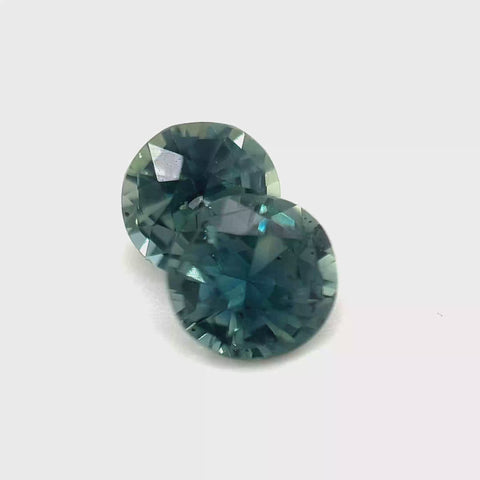 Teal Sapphire Pair 2.24cts Round
