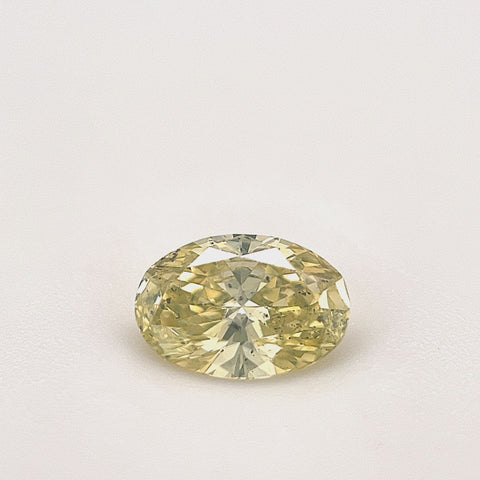 Natural Fancy Intense Greenish Yellow 0.53ct Oval