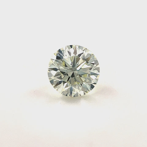 Natural Very Light Yellow Green 0.40ct Round