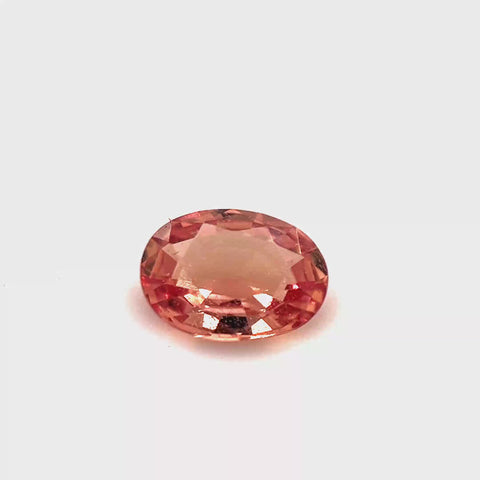 Brownish Orange Oval Sapphire 0.83ct