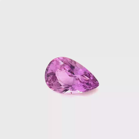 No Heat Tanzanian Pear Pink Sapphire 1.08ct