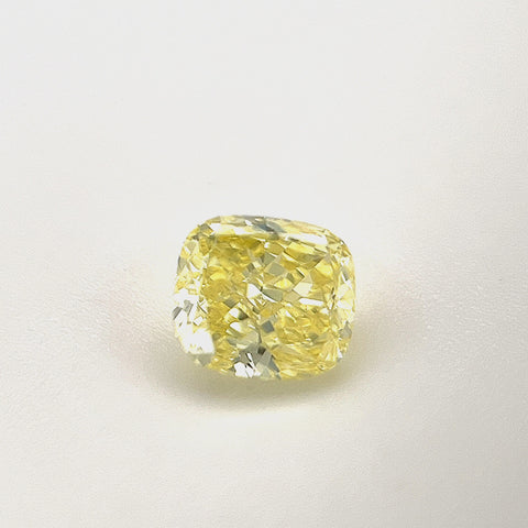 Natural Fancy Yellow 0.66ct Cushion