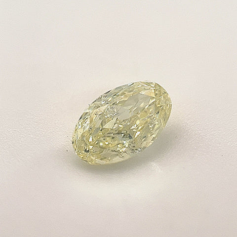 Natural Fancy Light Yellow 0.59ct Oval