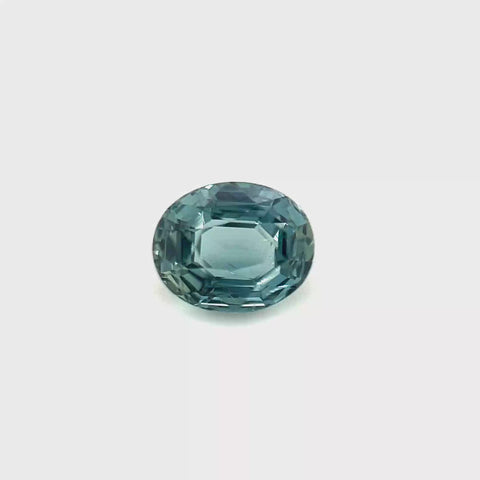 No Heat Teal Sapphire 1.03ct Oval