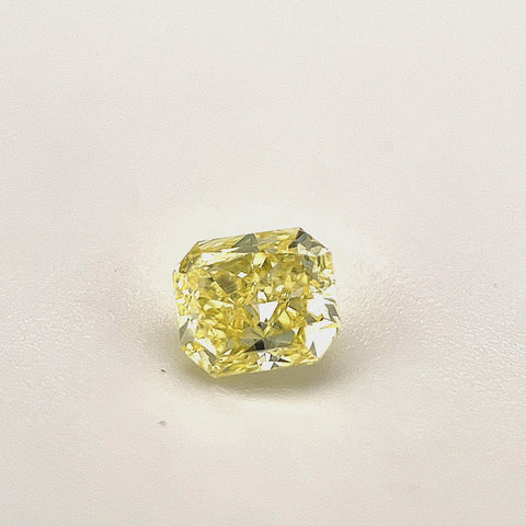 Natural Fancy Yellow 0.43ct Radiant