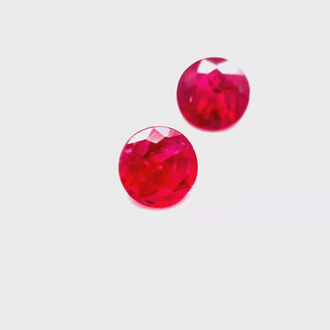 Ruby Pair 1.10cts Round