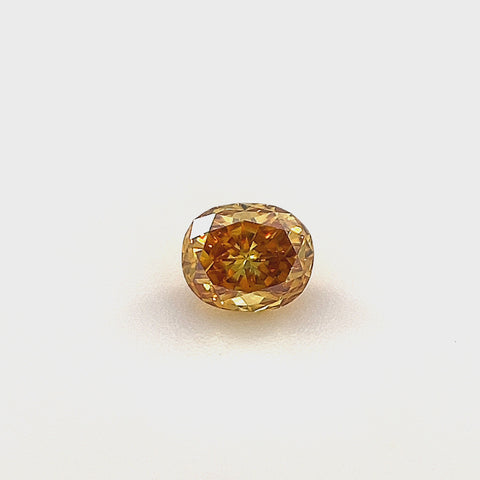 Natural Fancy Deep Orange-Yellow 0.24ct Oval